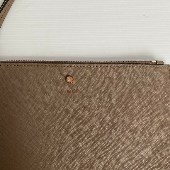 MIMCO SUPERMICRA Medium POUCH In Beige As New - Picture 2 of 3